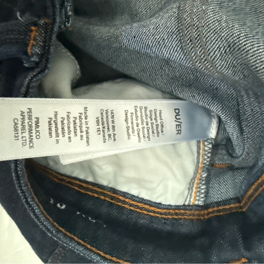 DU/ER Men’s Straight Fit Jeans in Deep Indigo - Picture 4 of 6